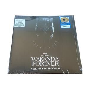 Marvel Black Panther Wakanda Forever Soundtrack 2 LP Tan Vinyl Record